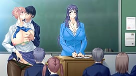 Kyonyuu Hitozuma Onna Kyoushi Saimin Keitai App de Sex Chuudoku! | Thumb 9